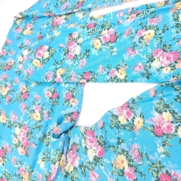 Farm Rio Blue Patterned Leggings Sz Xs - Picture 10 of 13